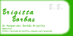 brigitta borbas business card